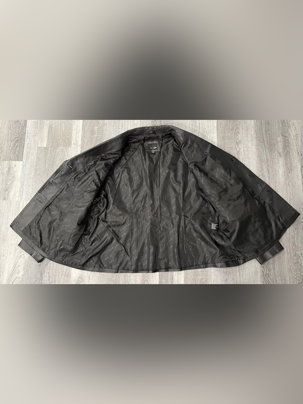 East 5th Womens Black Genuine Leather Button Front Lined Blazer Jacket 3X - Picture 9 of 11